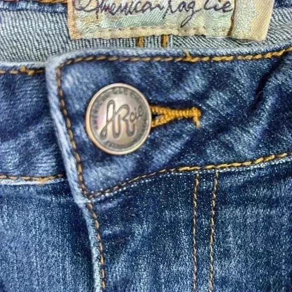 American Rag Cie Boot Cut Jeans Womens 11s Blue Denim Faded Short cute (0370) - Picture 8 of 11